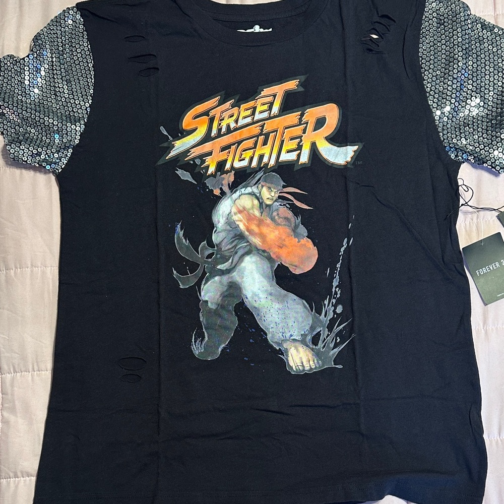 Street Fighter Black T-Shirt